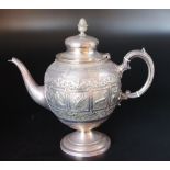 Victorian silver plated teapot