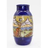 Royal Doulton stoneware blue ground vase