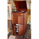 Antique gramophone & cupboard