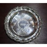 Victorian HM sterling silver card tray