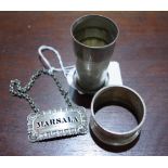 Sterling silver expandable drinking cup