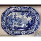 Large Staffordshire "The Cowman" platter,