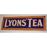 Large Lyon's Tea enamel sign