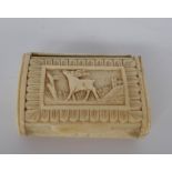 Carved bone snuff box