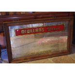 Vintage McWilliams wines advertising mirror