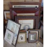large quantity of antique picture frames