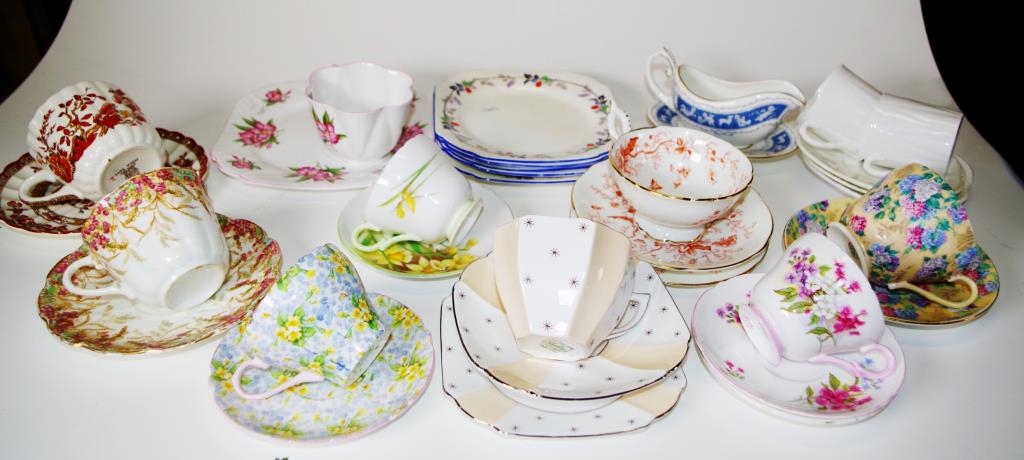Collection vintage Shelley part teasets - Image 12 of 12