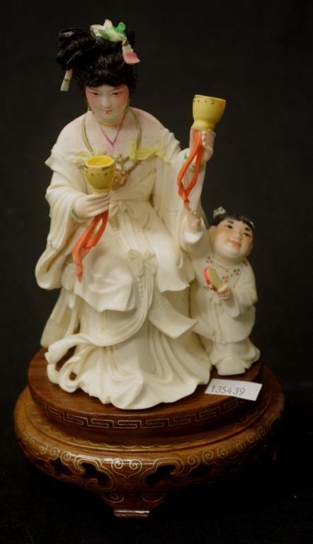 Vintage carved Chinese ivory figure of a musician