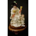 Vintage carved Chinese ivory figure of a musician