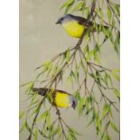 Charles Newman (1913- ) "Yellow Finches"