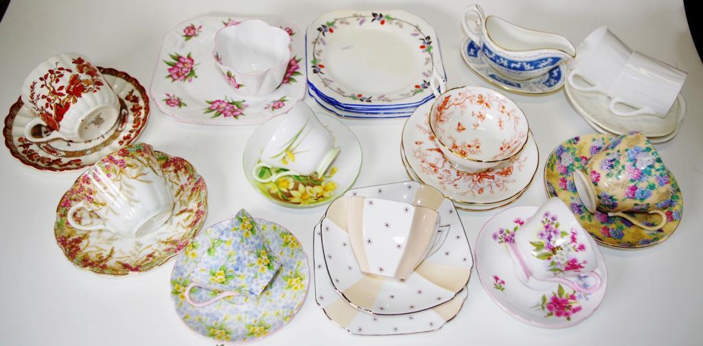 Collection vintage Shelley part teasets - Image 9 of 12