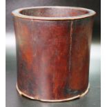 Antique Chinese wood brush pot