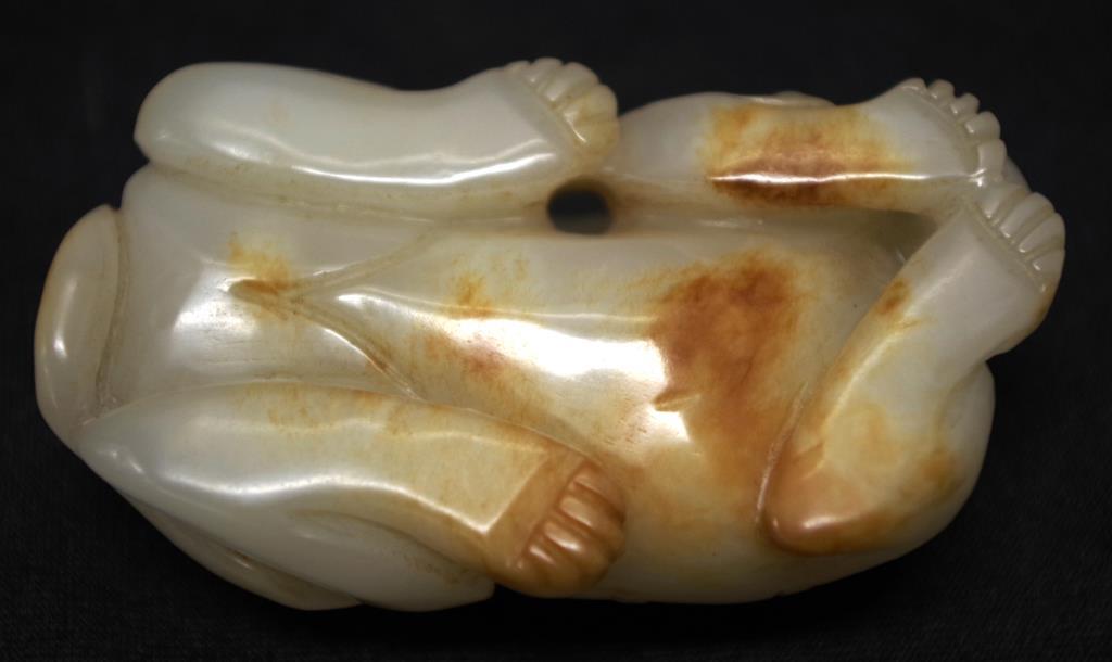 Chinese carved white jade Qilin - Image 7 of 8