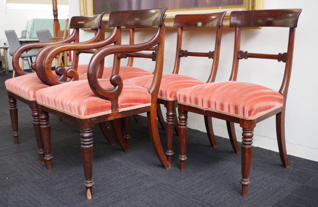 Set of 6 mid 19th century mahogany chairs - Image 3 of 6