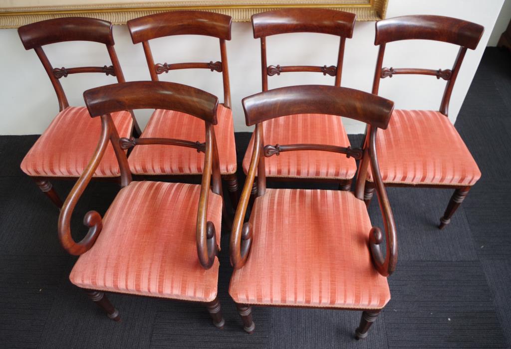 Set of 6 mid 19th century mahogany chairs - Image 5 of 6