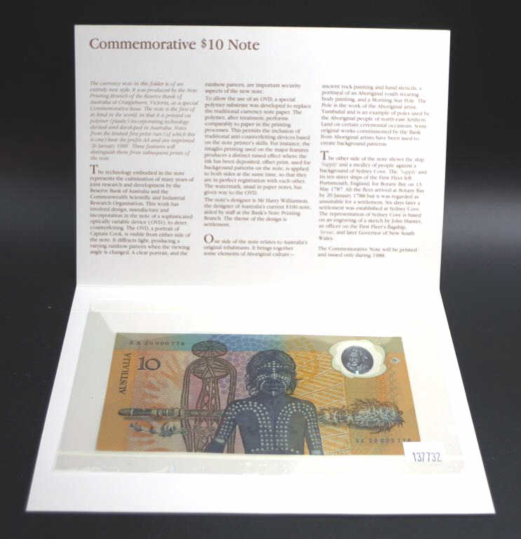 1988 Australian $10 commemorative bank note - Image 4 of 4