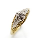 Australian Solitaire diamond set 18ct gold ring