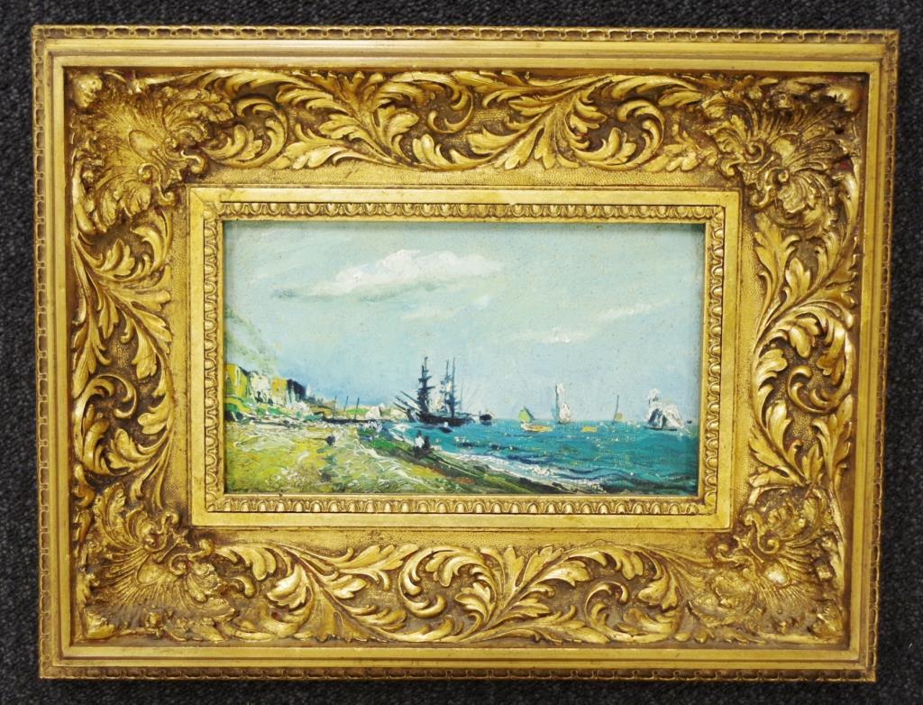 English School framed Coastal Scene - Image 3 of 8