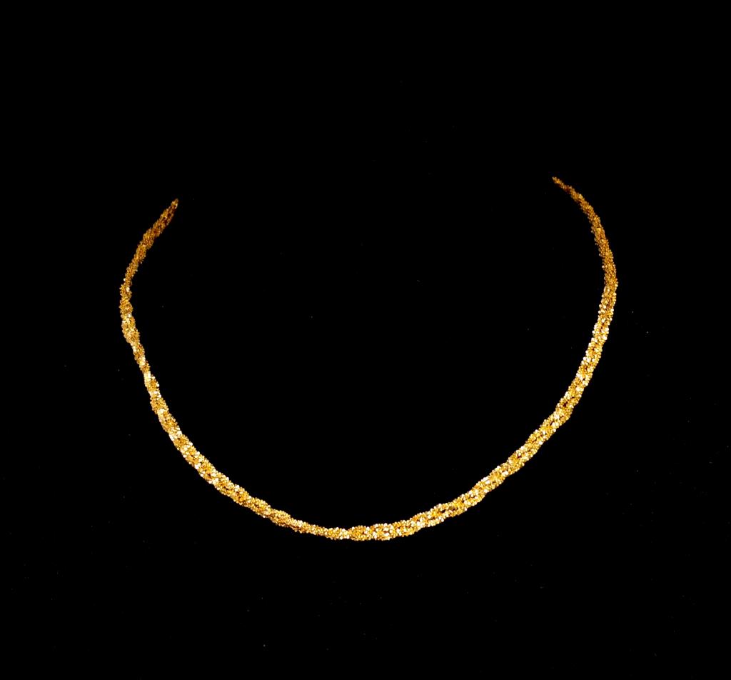 9ct yellow gold rope twist necklace - Image 3 of 4