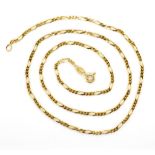 14ct yellow gold figaro chain necklace