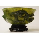 Chinese spinach jade bowl