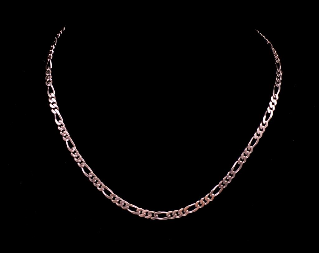 White gold Figaro chain necklace - Image 3 of 4