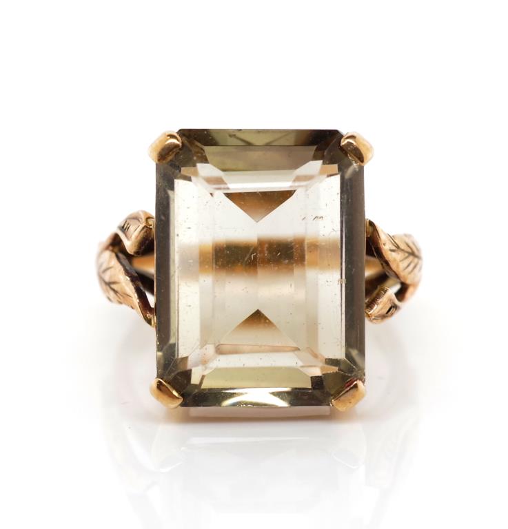 Smoky quartz and 9ct rose gold cocktail ring - Image 4 of 6