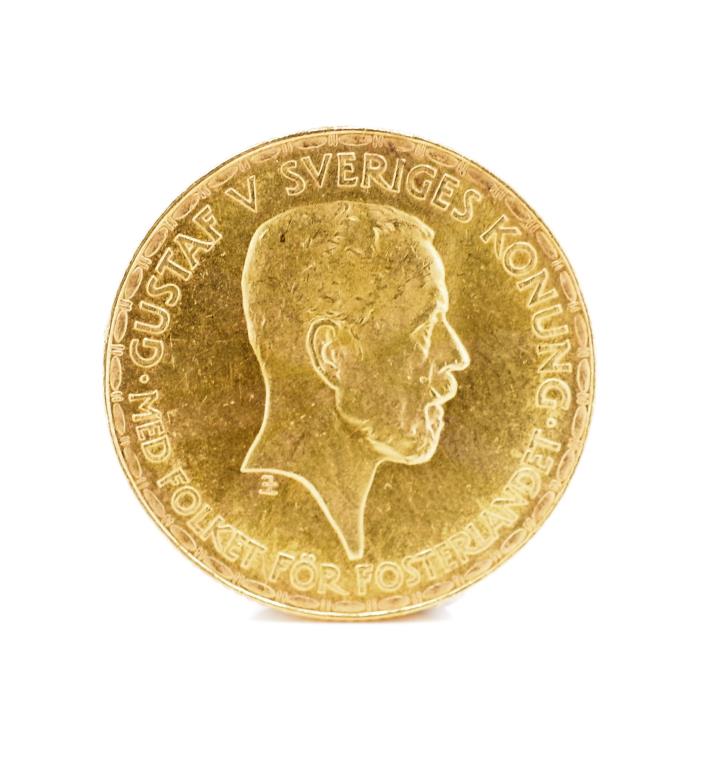 Swedish Gustaf V 20 Krone gold (.900) coin