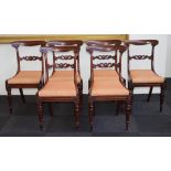 Six William IV mahogany dining chairs