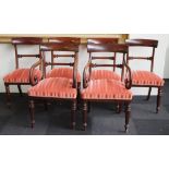 Set of 6 mid 19th century mahogany chairs
