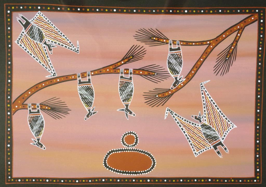 Bolda Hunter Aboriginal 'Gonyban"acrylic on paper - Image 2 of 6