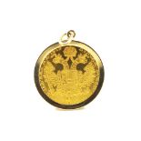 Franz Joseph 1 Ducat gold coin pendant