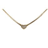 9ct yellow gold diamond necklace