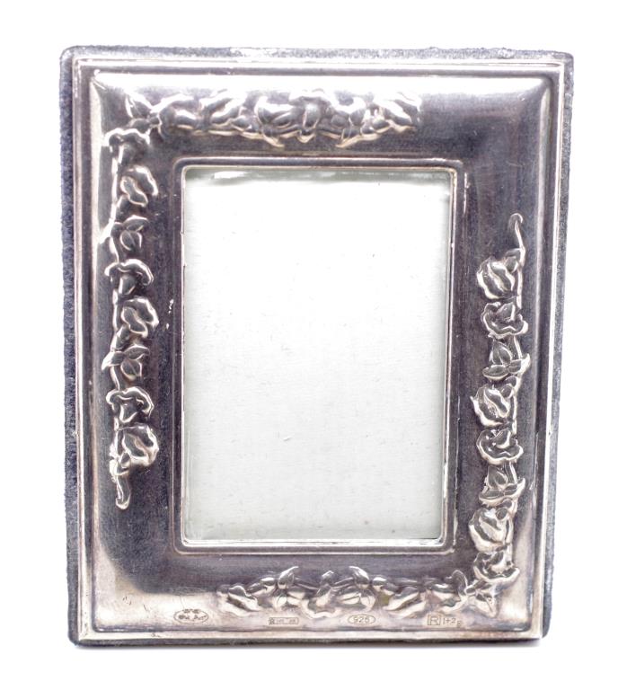 Italian sterling silver miniature picture frame