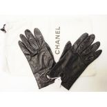 Vintage Chanel leather gloves