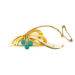 9ct yellow gold bow brooch