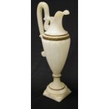 Decorative alabaster ewer