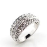 1.00ct diamond set 10ct white gold ring