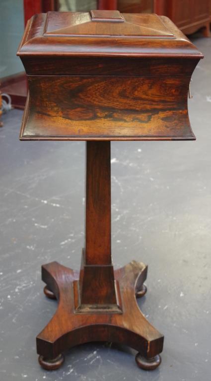 William IV rosewood teapoy - Image 4 of 6