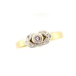 18ct yellow gold and diamond ring