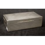 George V sterling silver cigarette box