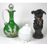 Three various Victorian glass items