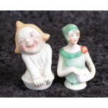Two vintage ceramic Half Doll figures