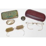 Two pairs of vintage gold filled spectacles