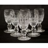 Set six Waterford 'Colleen' liqueur glasses