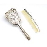 Anglo Indian sterling silver brush and comb