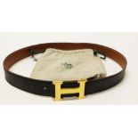 Vintage Hermes reversible leather belt