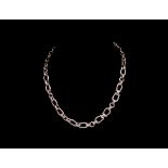 Sterling silver horses bit chain necklace