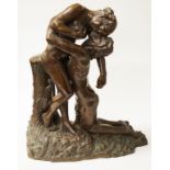 Good large bronze 'Lovers' figure