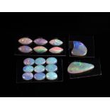 A collection of loose Australian opals